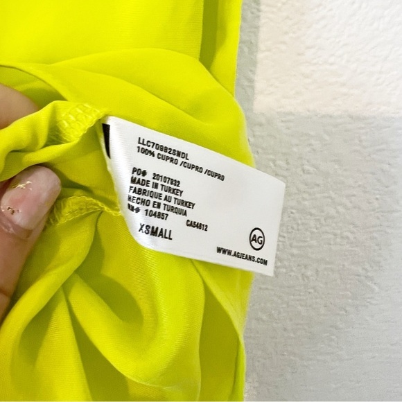 AG Adriano Goldschmied Scarlet Cami Neon Green Size XS - Picture 4 of 6